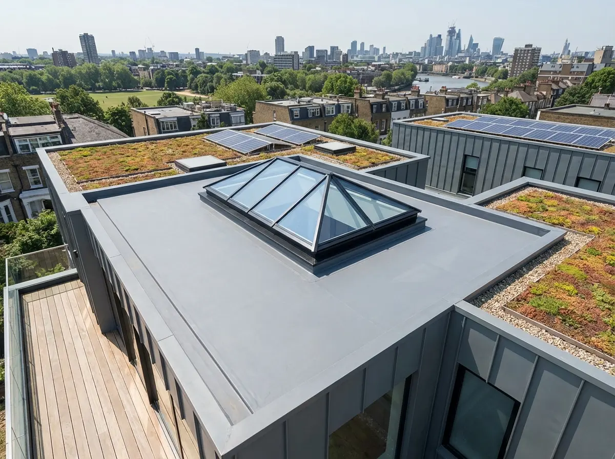 Modern Flat Roof Installation